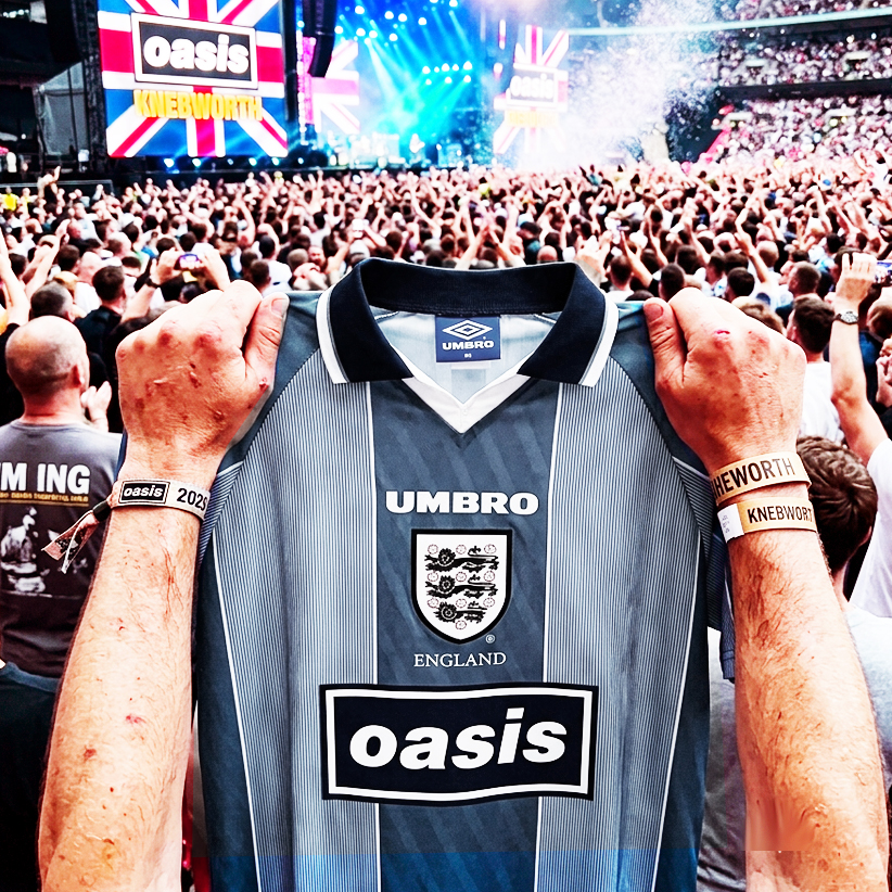 MCR03 Camiseta Retro Inglaterra by Oasis Euro 1996