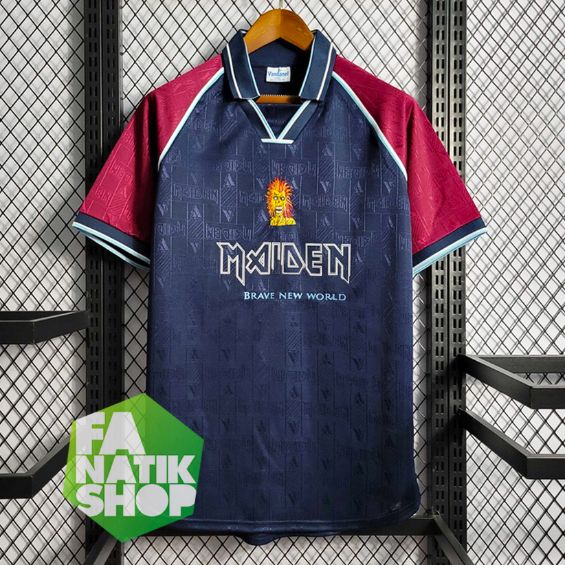 MCR00 Camiseta Retro West Ham United Iron Maiden 1999 - Brave New World